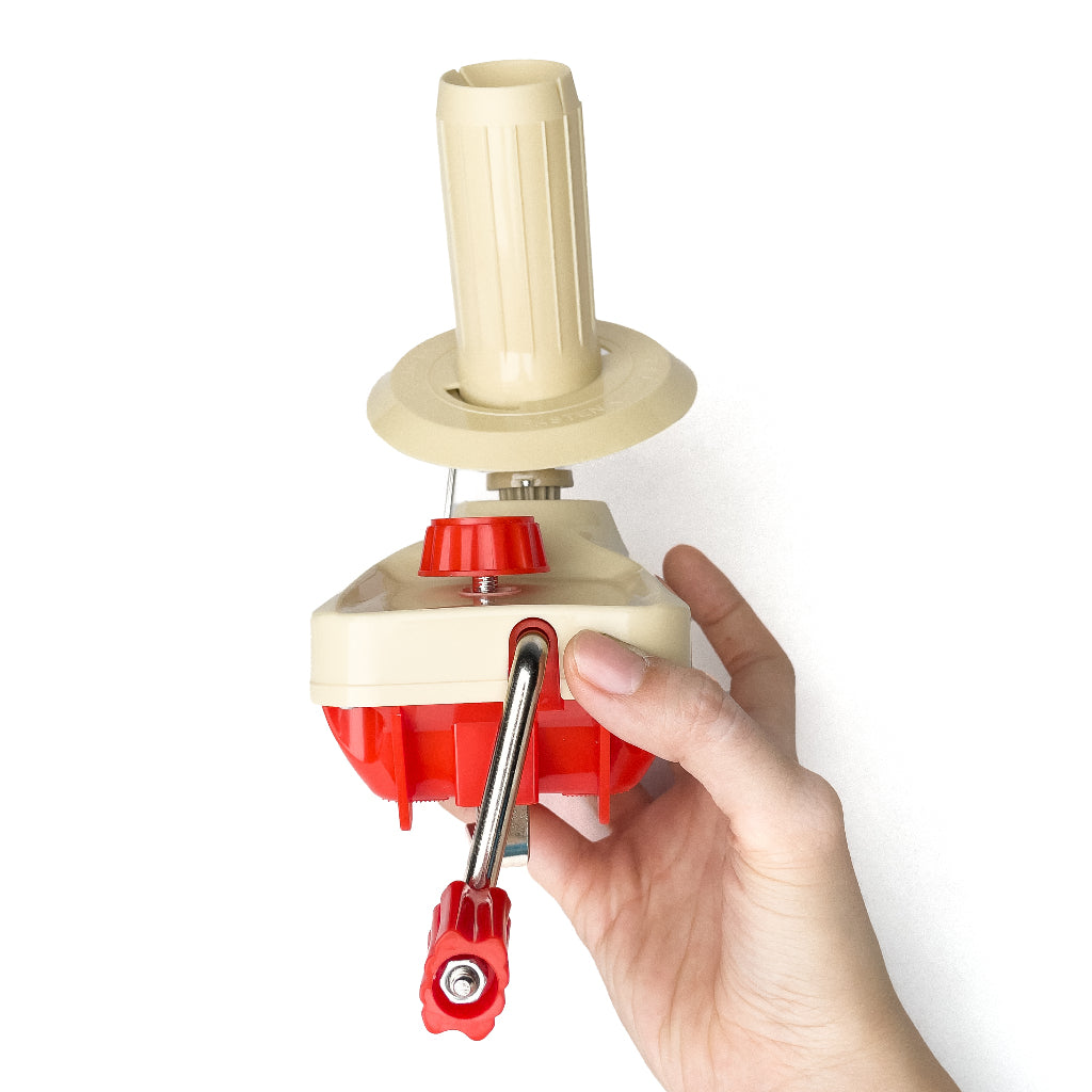 Small Plastic Yarn Winder Manual Hand Winding Tool Hand Operated Red / Khaki