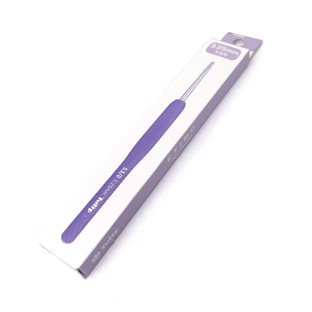 Tulip ETIMO Murasaki Crochet Hook with Cushion Grip Ergonomic Hooks with Handle (per piece)