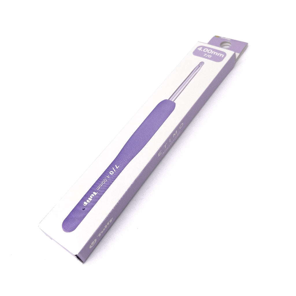 Tulip ETIMO Murasaki Crochet Hook with Cushion Grip Ergonomic Hooks with Handle (per piece)