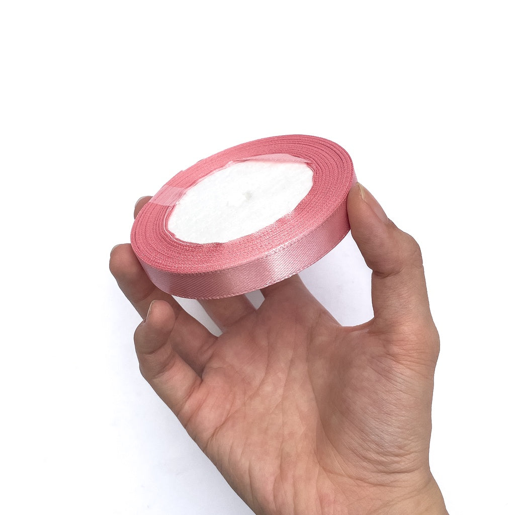 1/2 inch Satin Ribbon 12mm Single Faced Gift Wrapping Ribbons (25 yards or 22 meters per roll)