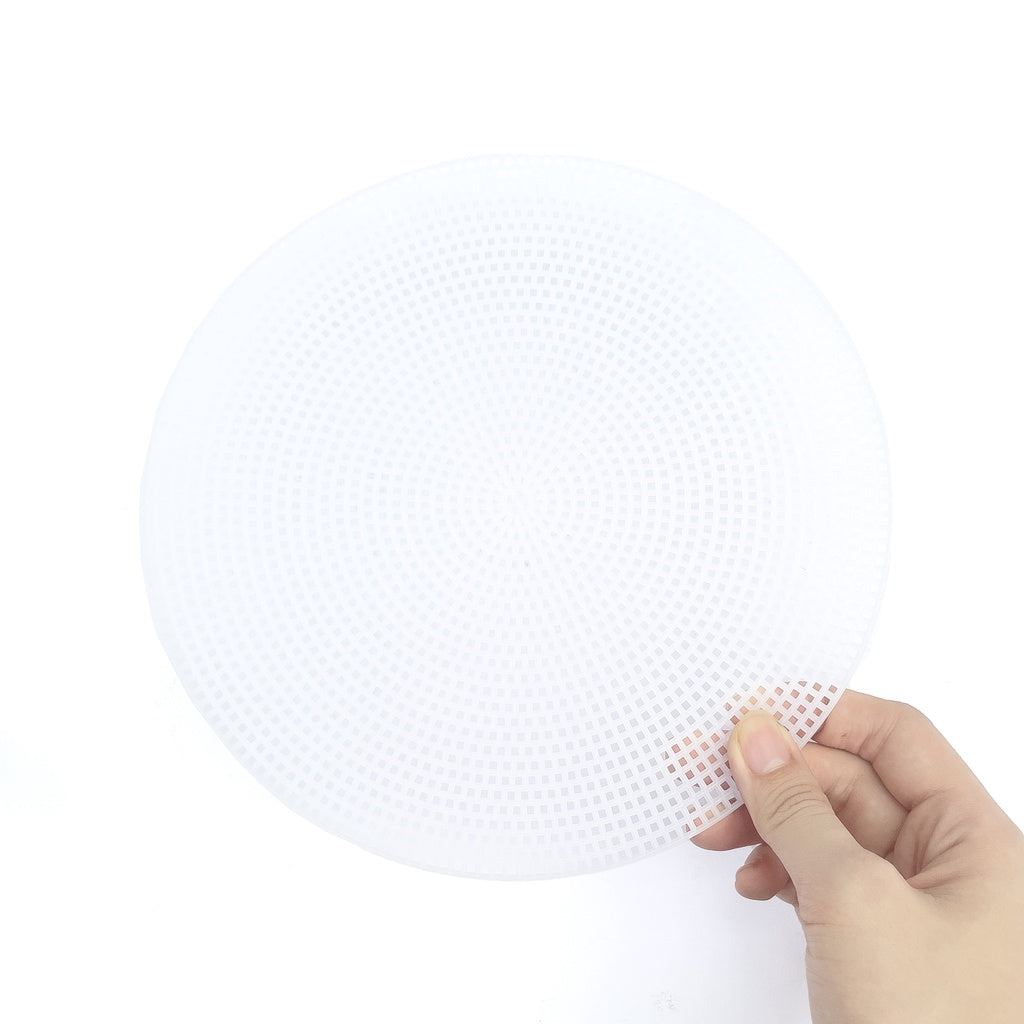 Round Plastic Mesh Cuttable Canvas for DIY Bag