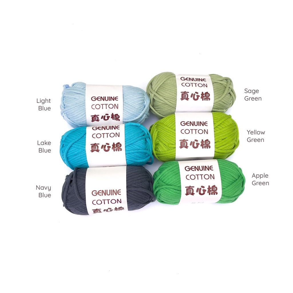 Genuine Cotton Tube Yarn 50g Cotton-Nylon Blend for Crochet and Knitting, Beginner Friendly