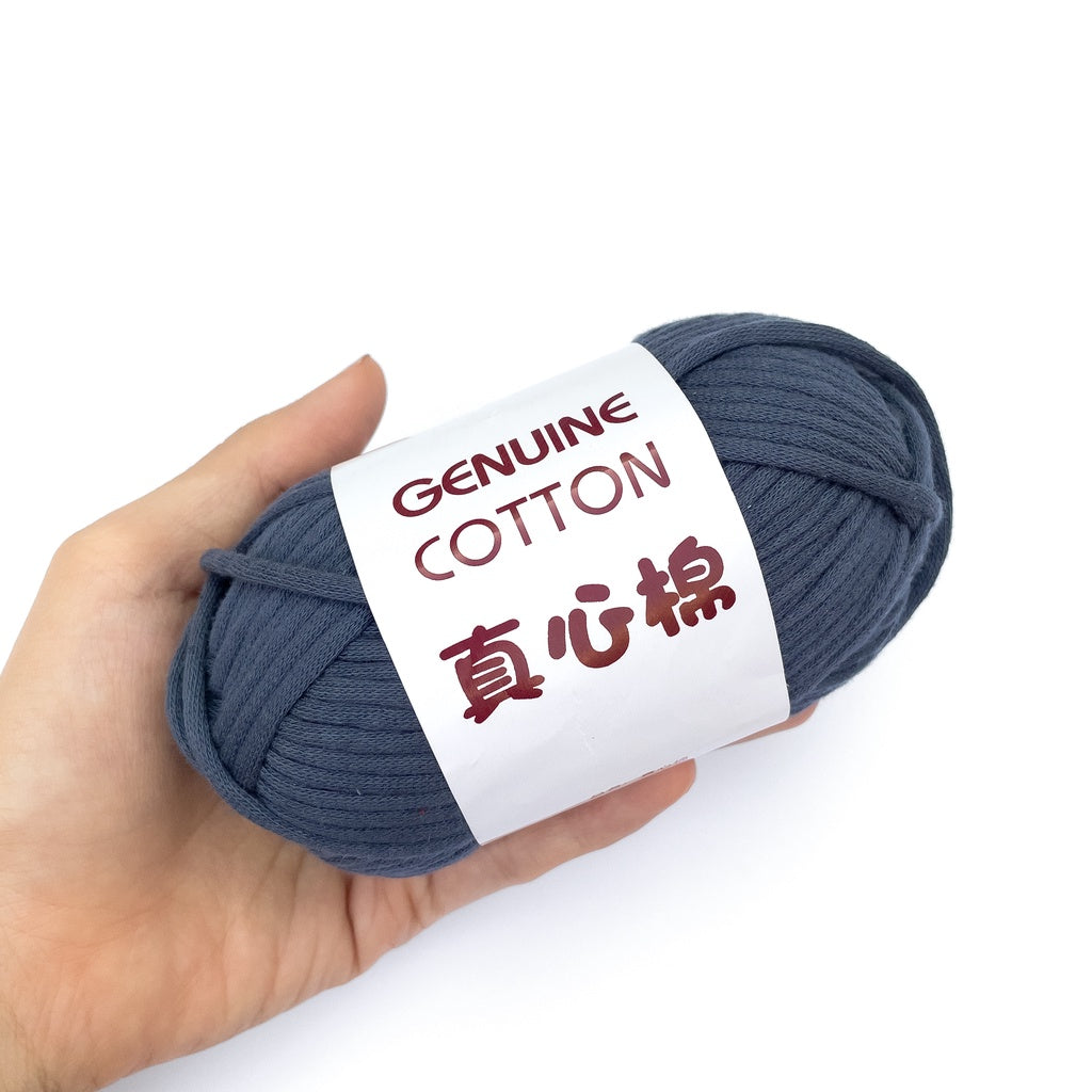Genuine Cotton Tube Yarn 50g Cotton-Nylon Blend for Crochet and Knitting, Beginner Friendly