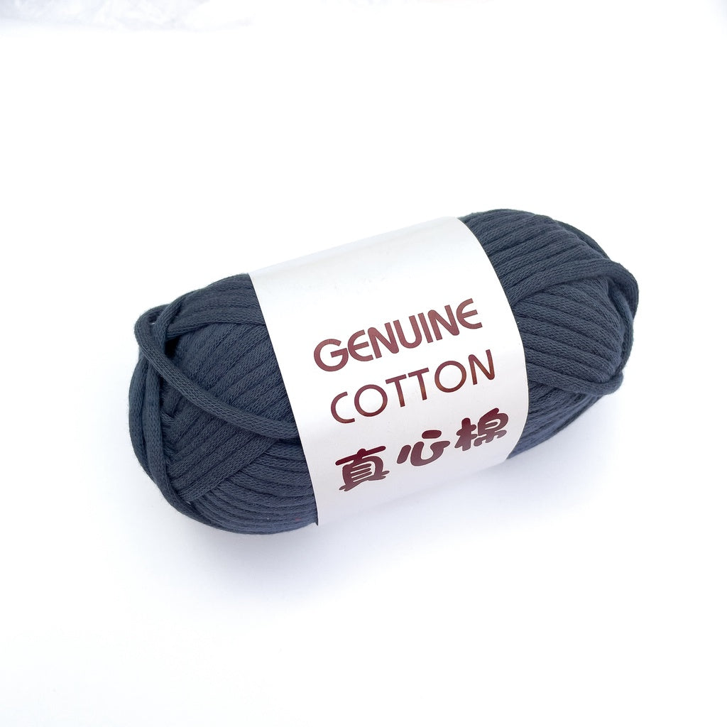 Genuine Cotton Tube Yarn 50g Cotton-Nylon Blend for Crochet and Knitting, Beginner Friendly