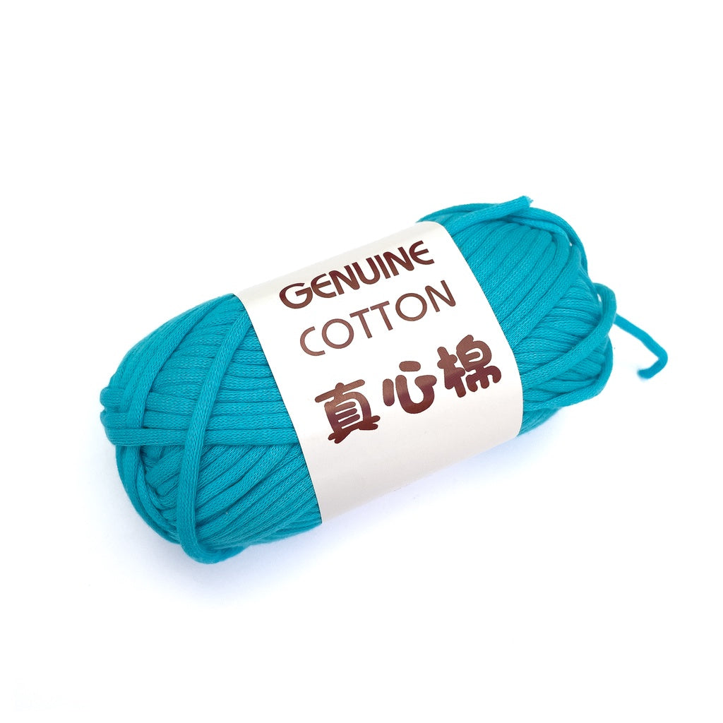 Genuine Cotton Tube Yarn 50g Cotton-Nylon Blend for Crochet and Knitting, Beginner Friendly