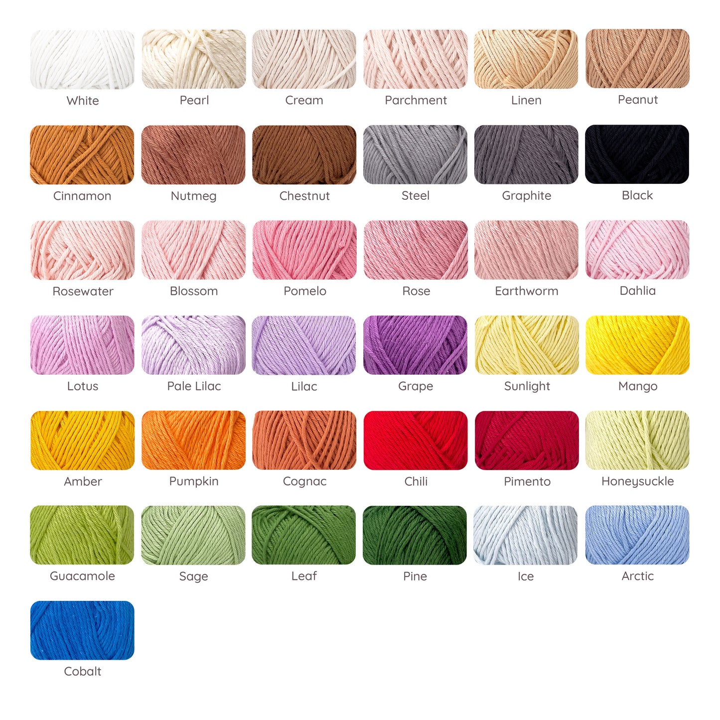 Belle Basic Cotton 06 Sport Weight Yarn for Crochet and Knitting (100% Combed Cotton, 6ply)