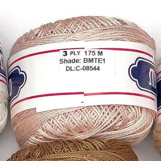 3ply Monaco Mercerized Crochet Cotton Thread Yarn 175m (40g)