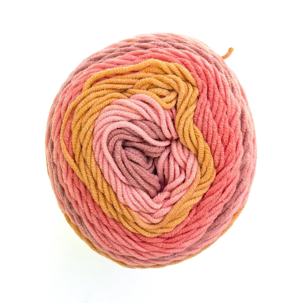 Rainbow Cotton Self-Striping Yarn Cotton-Acrylic Blend Yarn 5ply DK (100g) - Multicolor