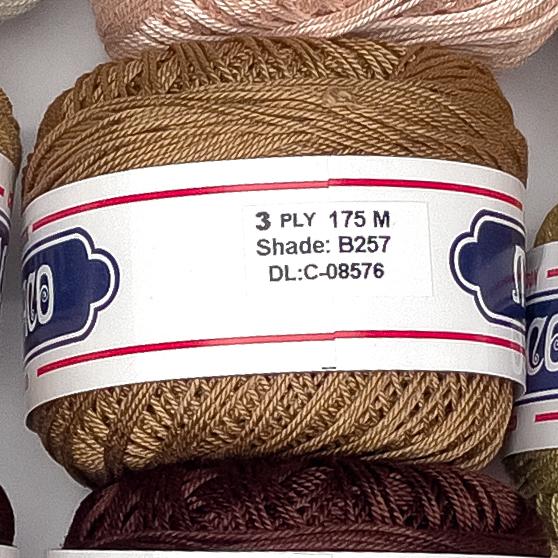 3ply Monaco Mercerized Crochet Cotton Thread Yarn 175m (40g)