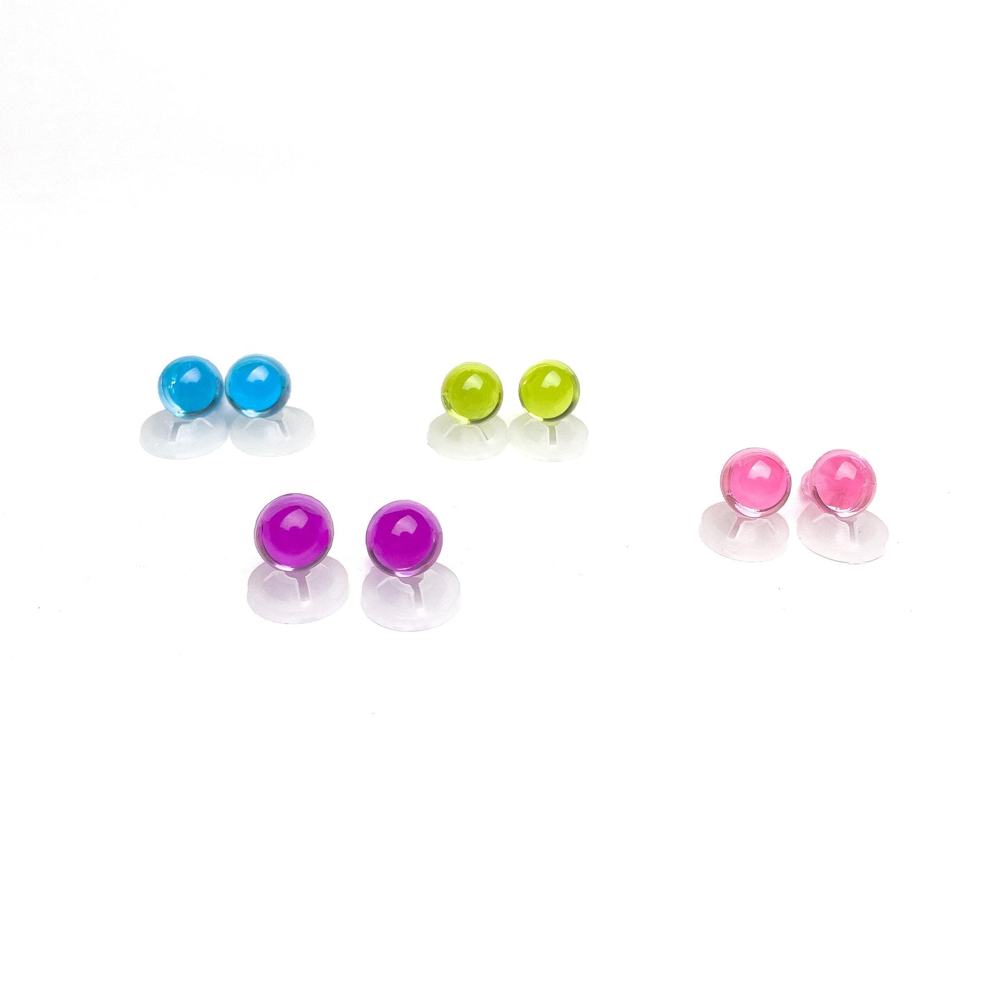 Gem Colorful Safety Eyes 10mm with Washers (4pcs) Translucent Pink Purple Blue Yellow Green Resin Eye for DIY Crochet Doll Accessories Amigurumi