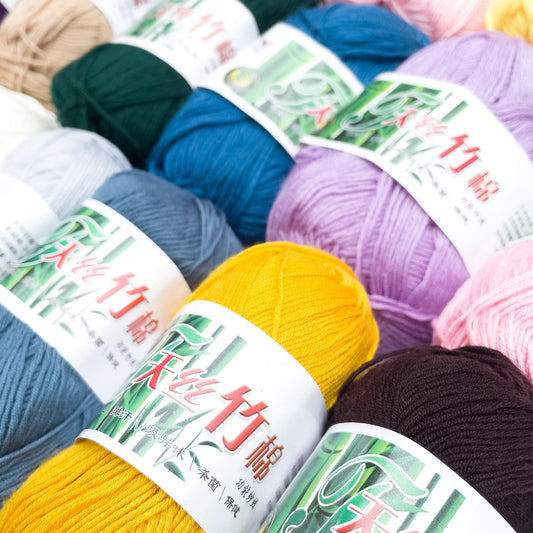 Bamboo Cotton Blend Yarn (70% Bamboo, 30% Cotton) 6ply Lace (50g) - 1 of 2