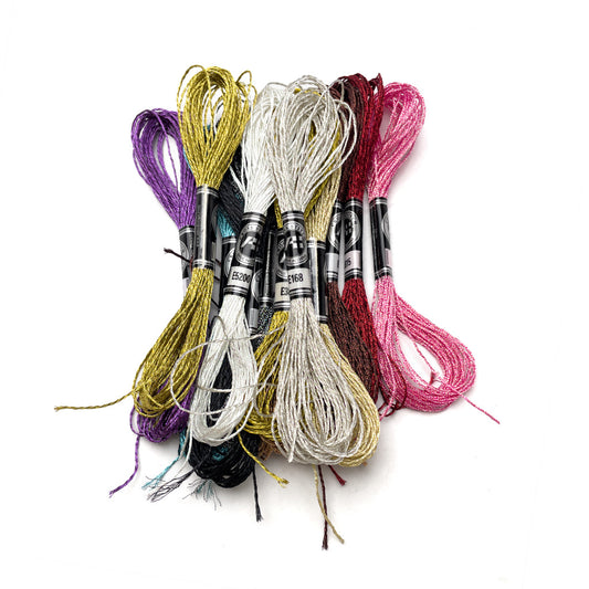 Metallic Embroidery Thread Embroidery Floss Embroidery Cross Stitch Airo DMC Codes - 6 strands (8m)