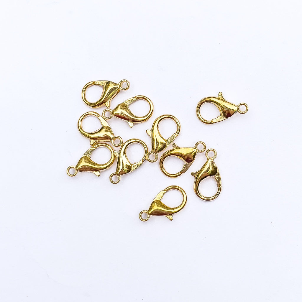 10pcs Gold / Silver Lobster Lock 14mm