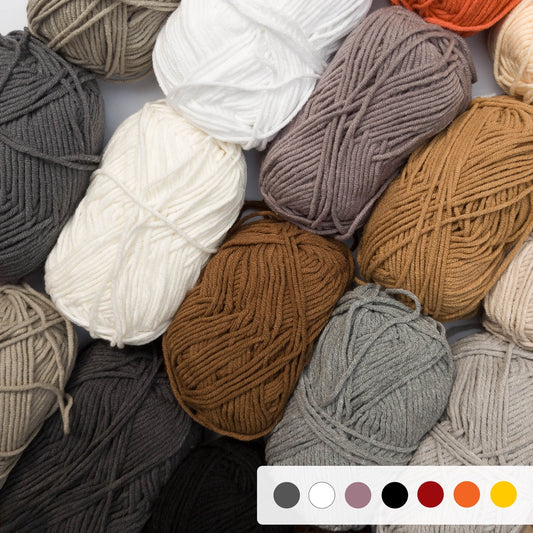 Cotton-Acrylic Blend Yarn (60% Cotton, 40% Acrylic) 5ply DK Combed Milk Cotton (50g) - 1 of 2