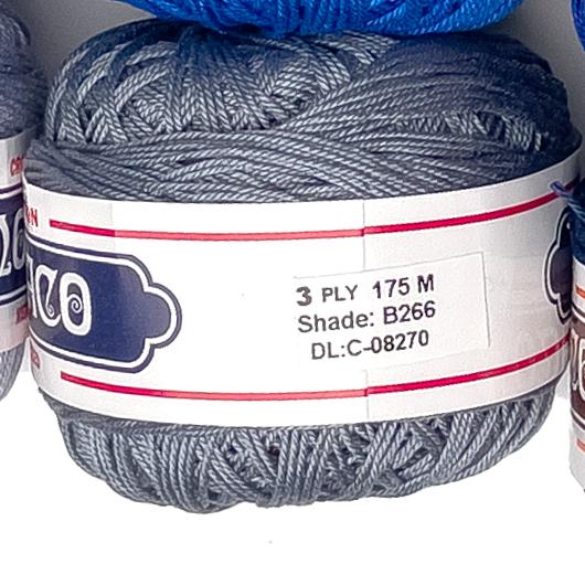 3ply Monaco Mercerized Crochet Cotton Thread Yarn 175m (40g)