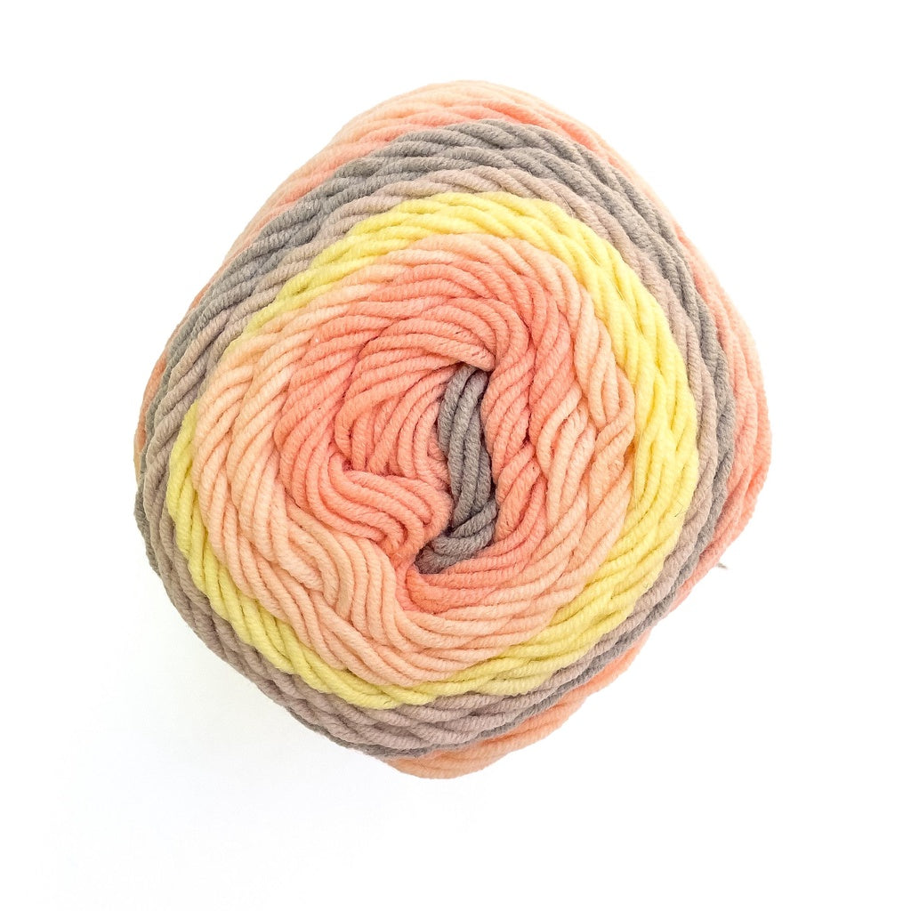 Rainbow Cotton Self-Striping Yarn Cotton-Acrylic Blend Yarn 5ply DK (100g) - Multicolor