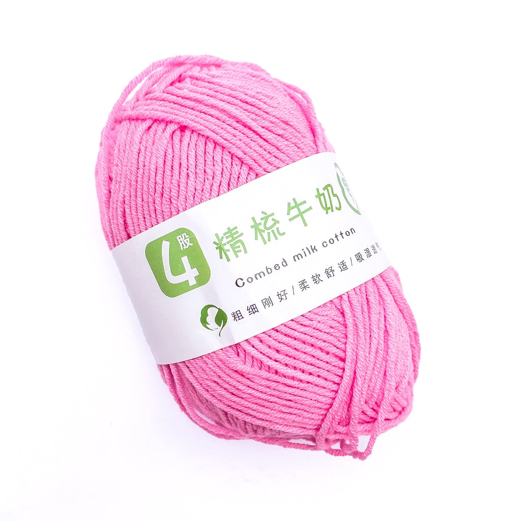 4ply Cotton-Acrylic Blend Yarn (60% Cotton, 40% Acrylic) Sport Combed Milk Cotton (50g) - 2 of 2