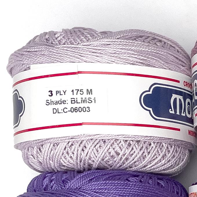 3ply Monaco Mercerized Crochet Cotton Thread Yarn 175m (40g)