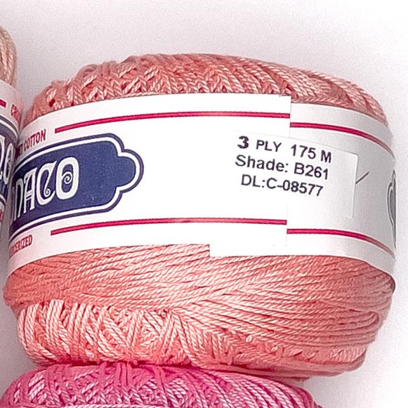 3ply Monaco Mercerized Crochet Cotton Thread Yarn 175m (40g)