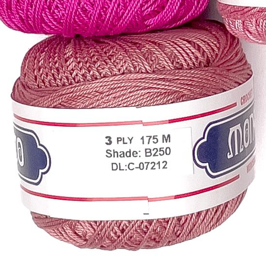 3ply Monaco Mercerized Crochet Cotton Thread Yarn 175m (40g)