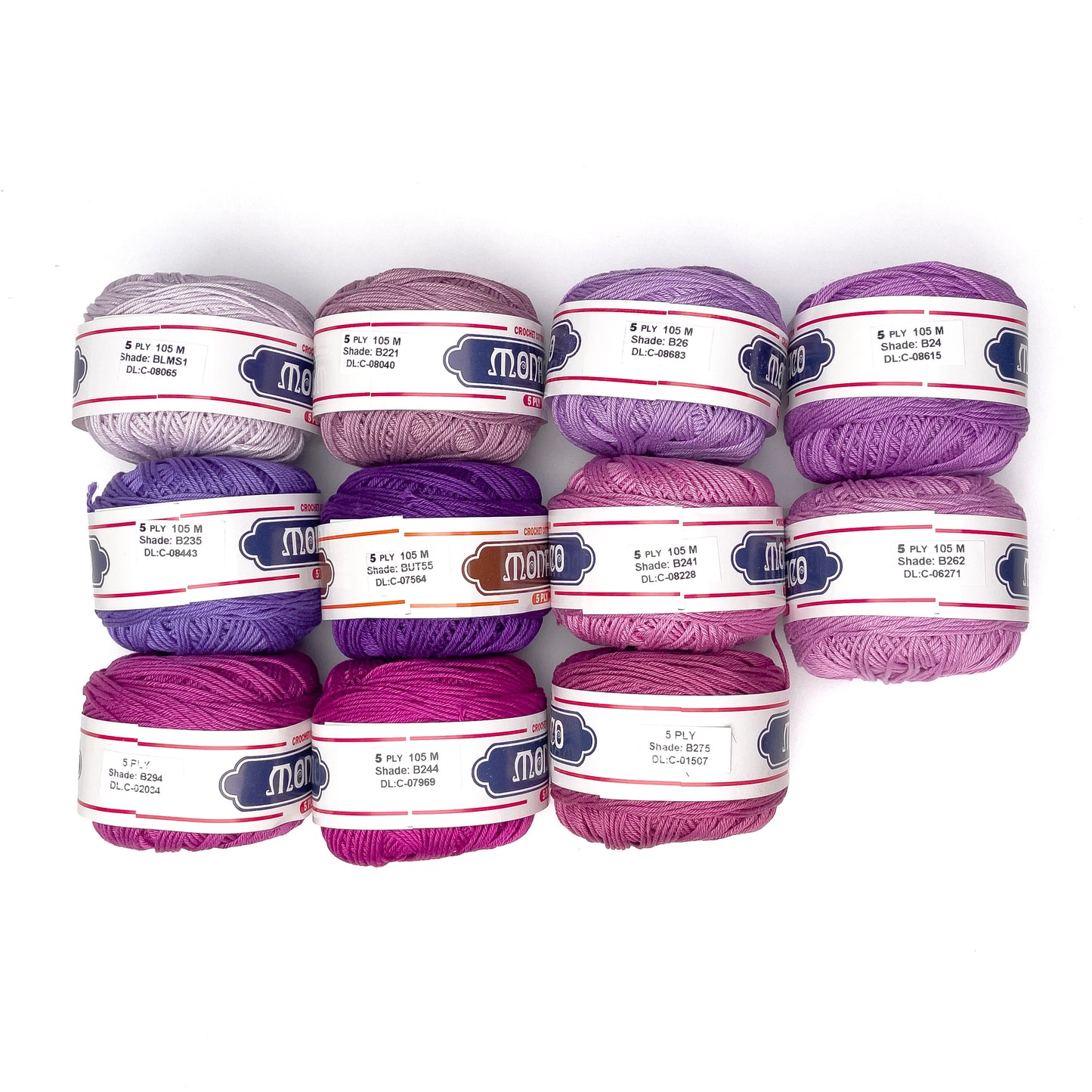 5ply Monaco Mercerized Crochet Cotton Thread Yarn 105m (40g)