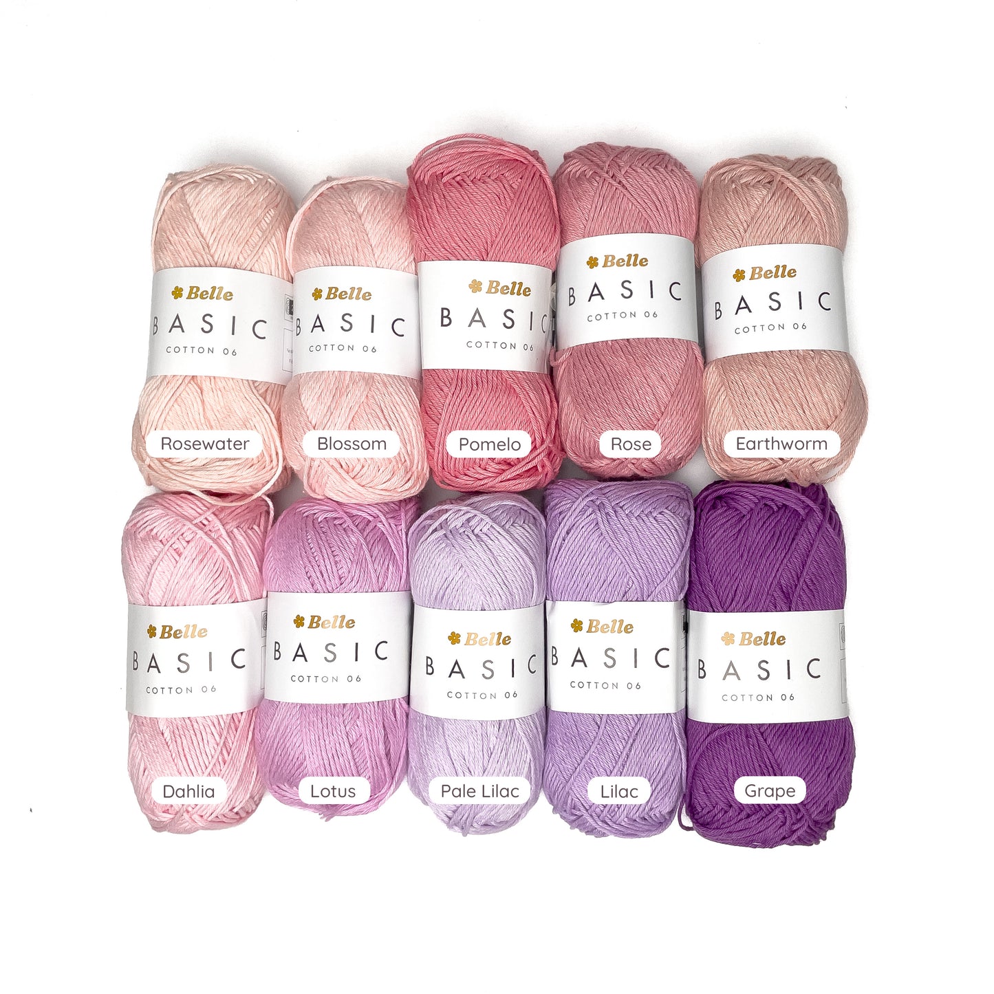 Belle Basic Cotton 06 Sport Weight Yarn for Crochet and Knitting (100% Combed Cotton, 6ply)