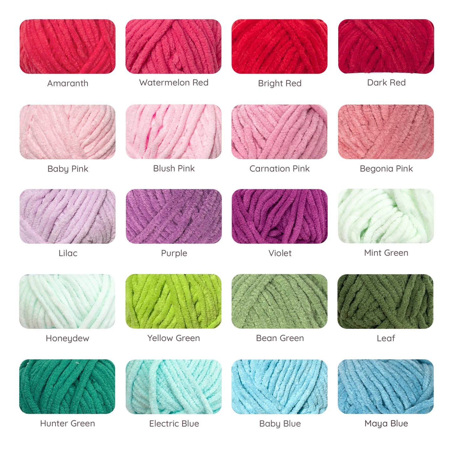 Small Mini Chenille Yarn (50g) / Think Chunky Polyester Fancy Blanket Towel Yarn