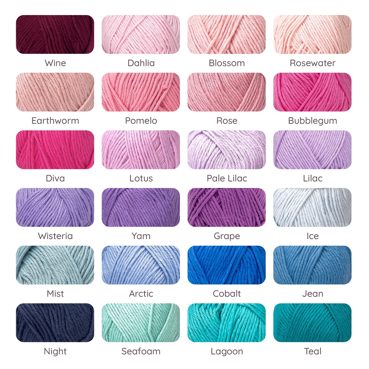 Belle Basic Cotton 06 Sport Weight Yarn for Crochet and Knitting (100% Combed Cotton, 6ply)