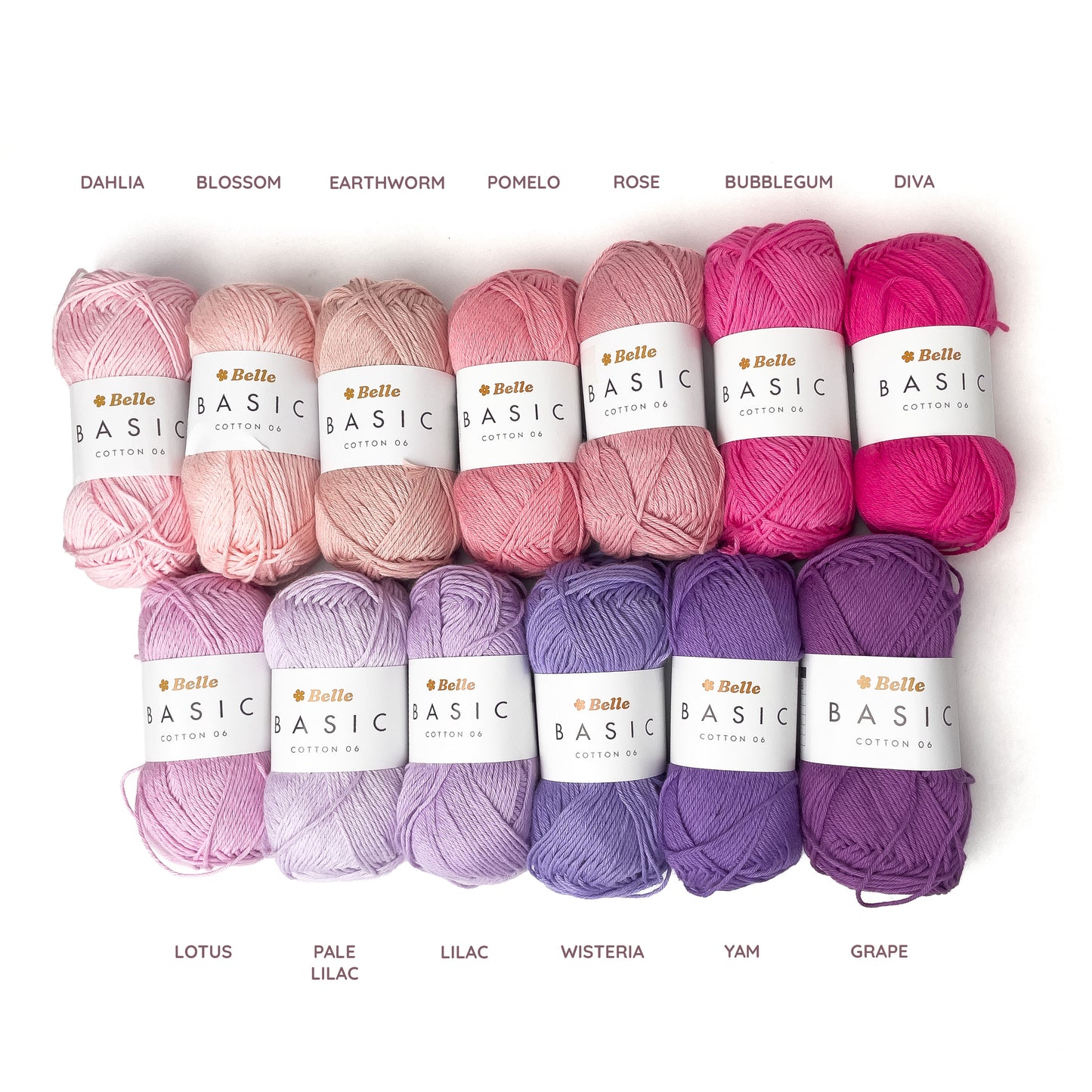 Belle Basic Cotton 06 Sport Weight Yarn for Crochet and Knitting (100% Combed Cotton, 6ply)