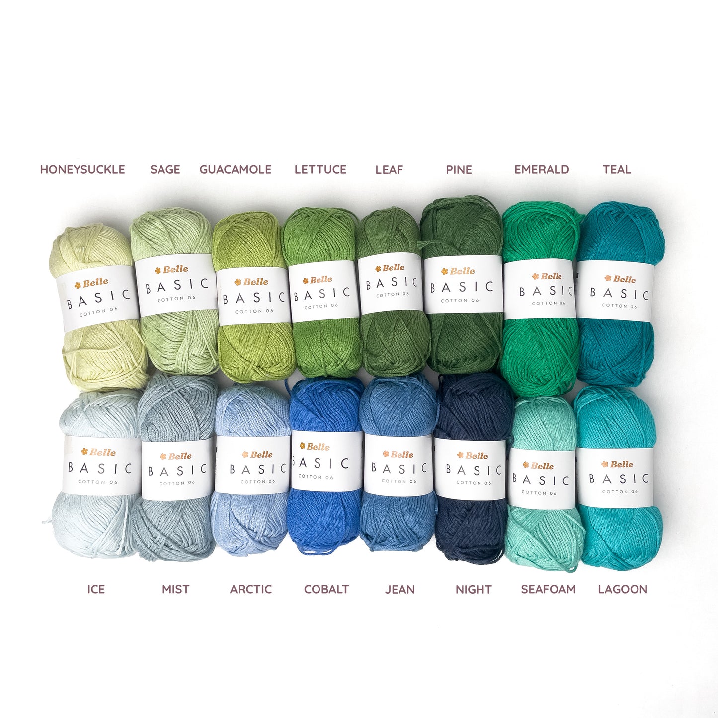 Belle Basic Cotton 06 Sport Weight Yarn for Crochet and Knitting (100% Combed Cotton, 6ply)