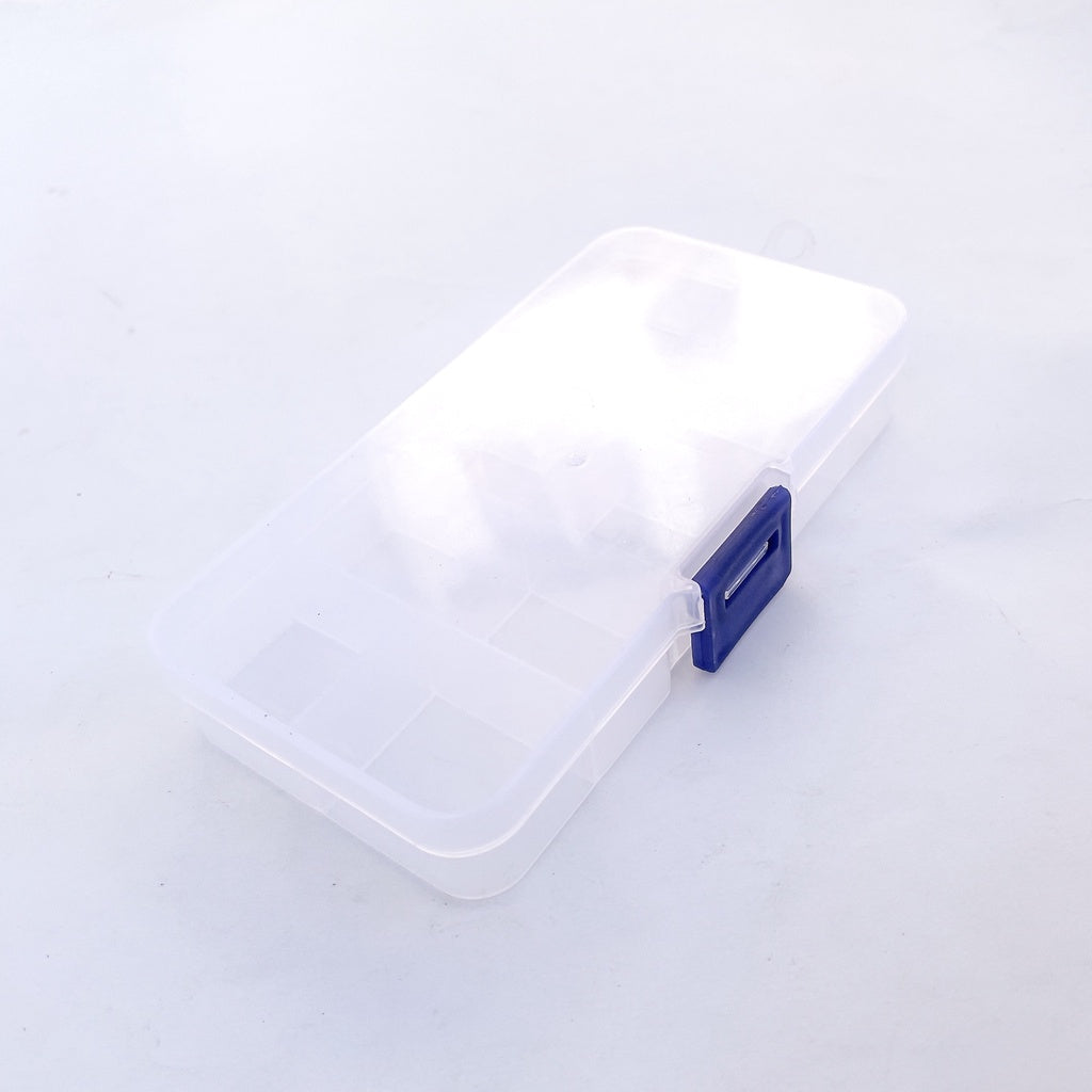 10 Grid Non-Adjustable Compartment Transparent Plastic Jewelry Box Organizer