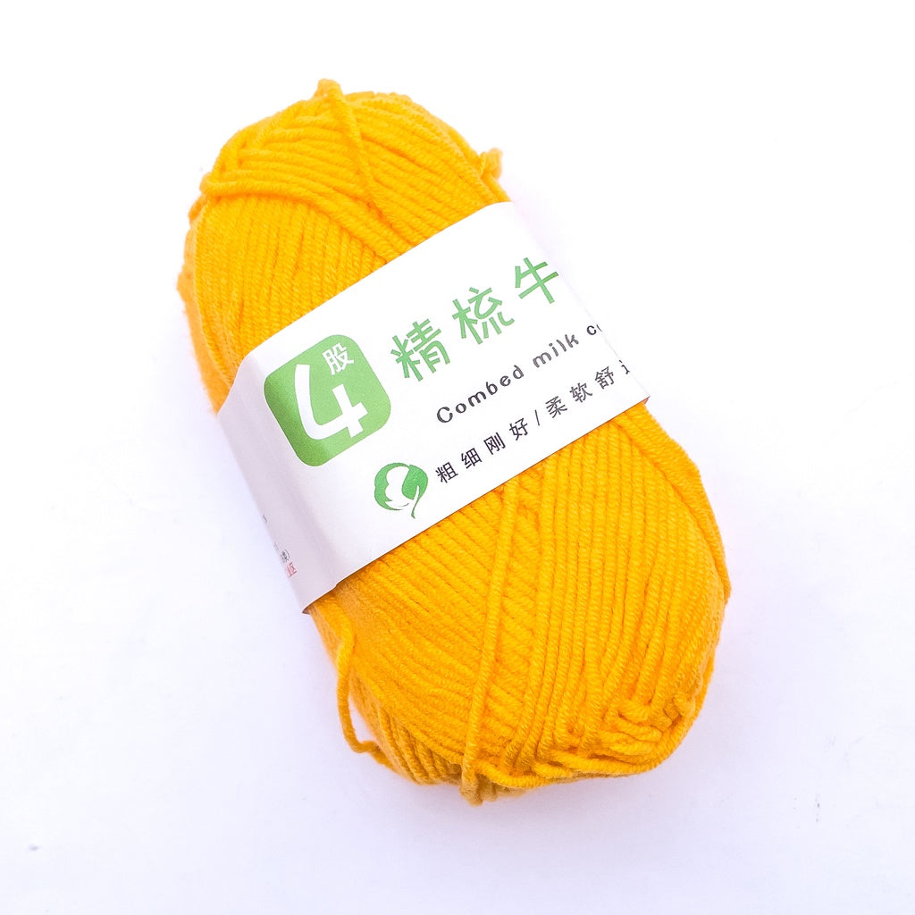 4ply Cotton-Acrylic Blend Yarn (60% Cotton, 40% Acrylic) Sport Combed Milk Cotton (50g) - 1 of 2