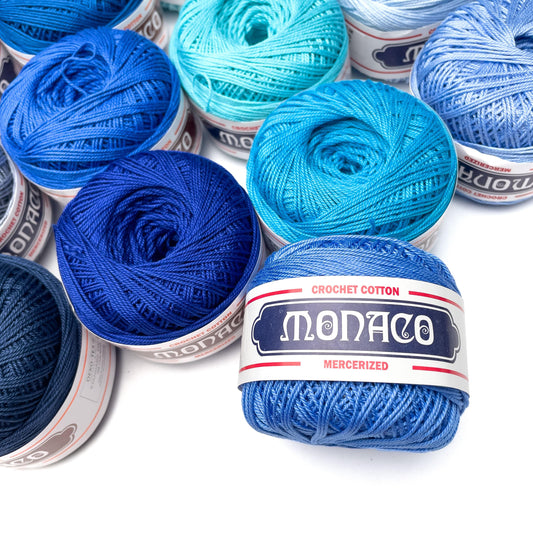 3ply Monaco Mercerized Crochet Cotton Thread Yarn 175m (40g)