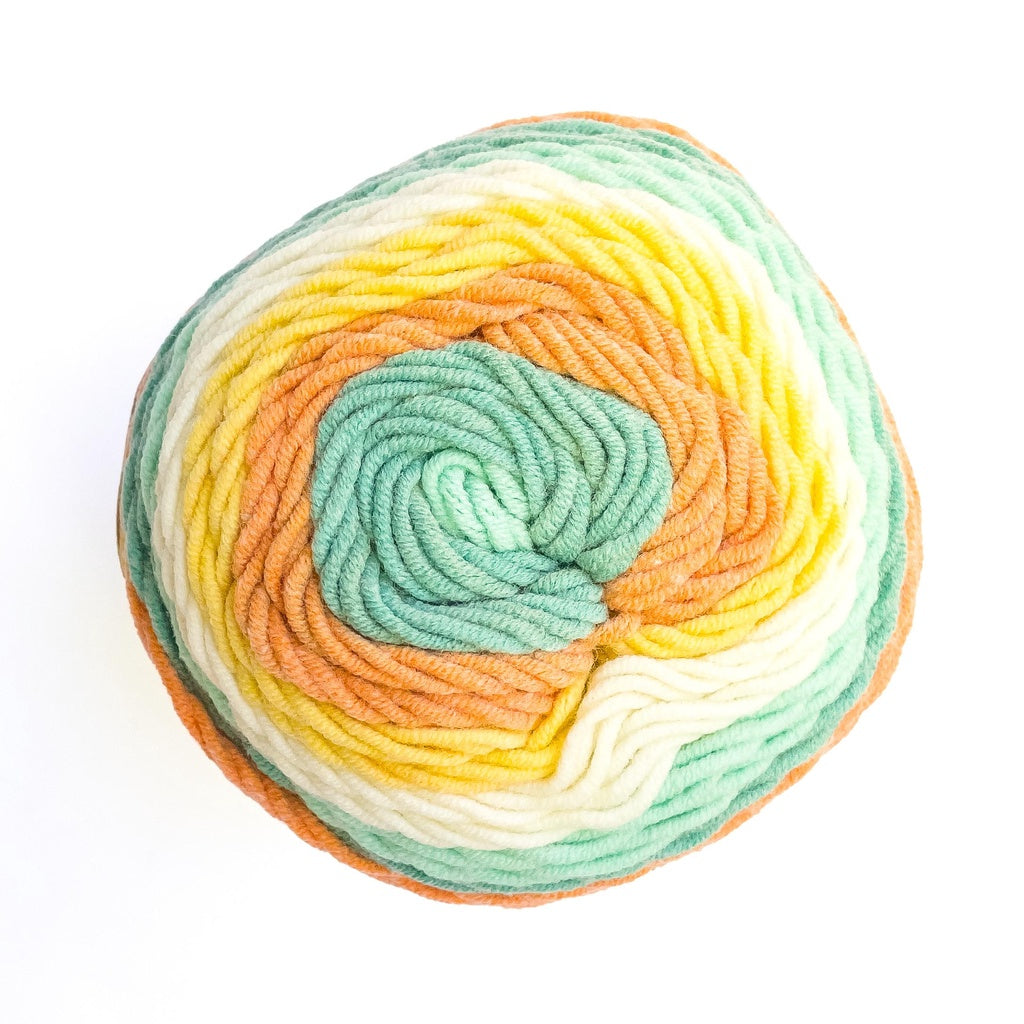 Rainbow Cotton Self-Striping Yarn Cotton-Acrylic Blend Yarn 5ply DK (100g) - Multicolor