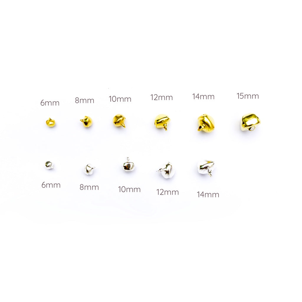 10pcs Metal Jingle Bells Bell 6mm / 8mm / 10mm / 12mm / 14mm / 15mm