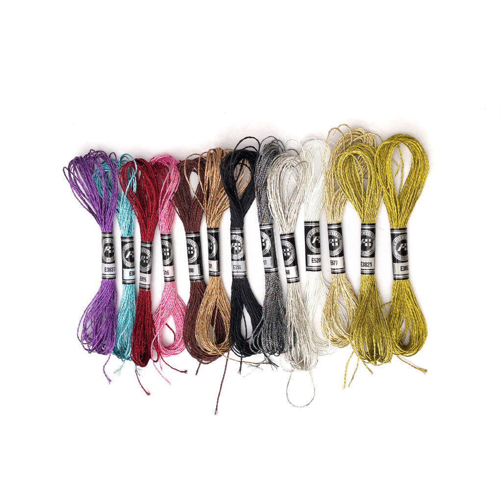 Metallic Embroidery Thread Embroidery Floss Embroidery Cross Stitch Airo DMC Codes - 6 strands (8m)