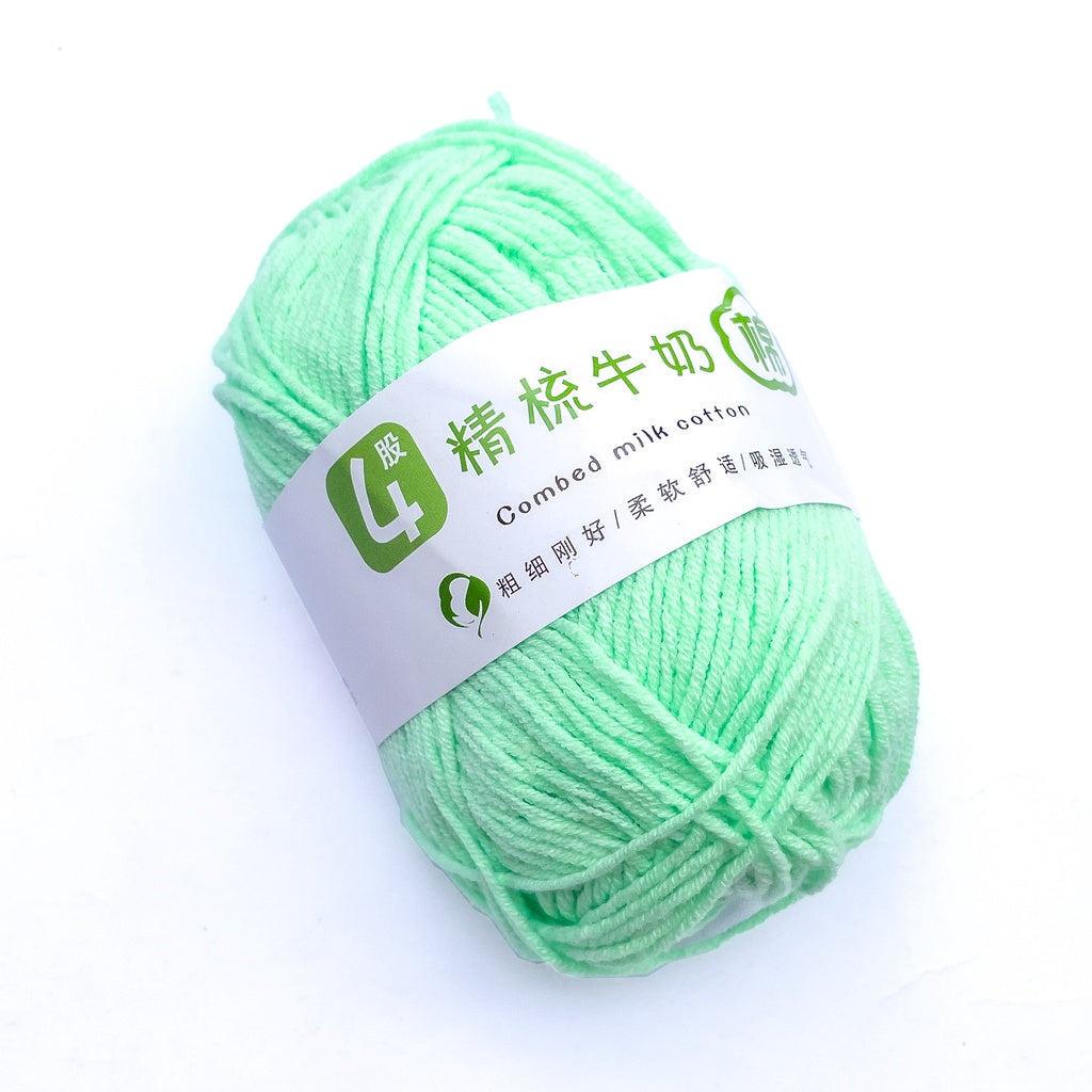 4ply Cotton-Acrylic Blend Yarn (60% Cotton, 40% Acrylic) Sport Combed Milk Cotton (50g) - 2 of 2