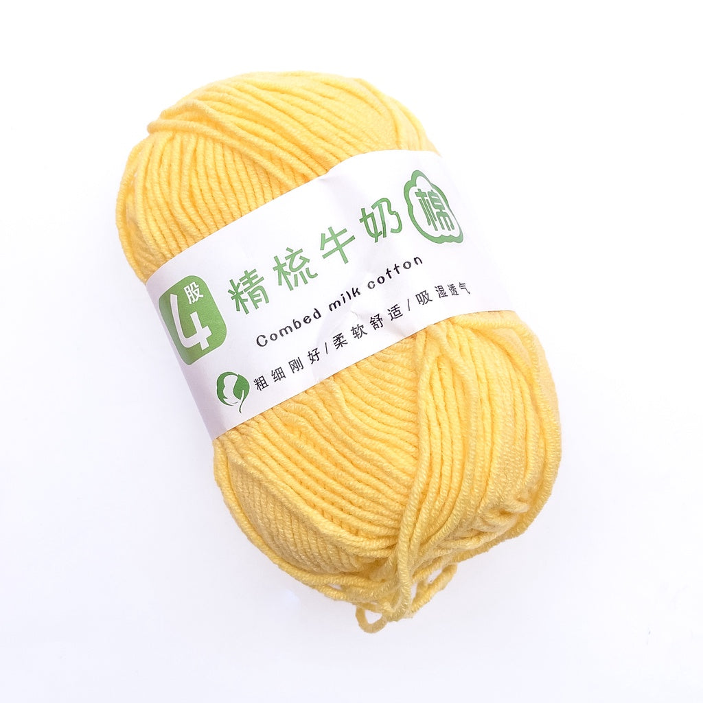 4ply Cotton-Acrylic Blend Yarn (60% Cotton, 40% Acrylic) Sport Combed Milk Cotton (50g) - 1 of 2