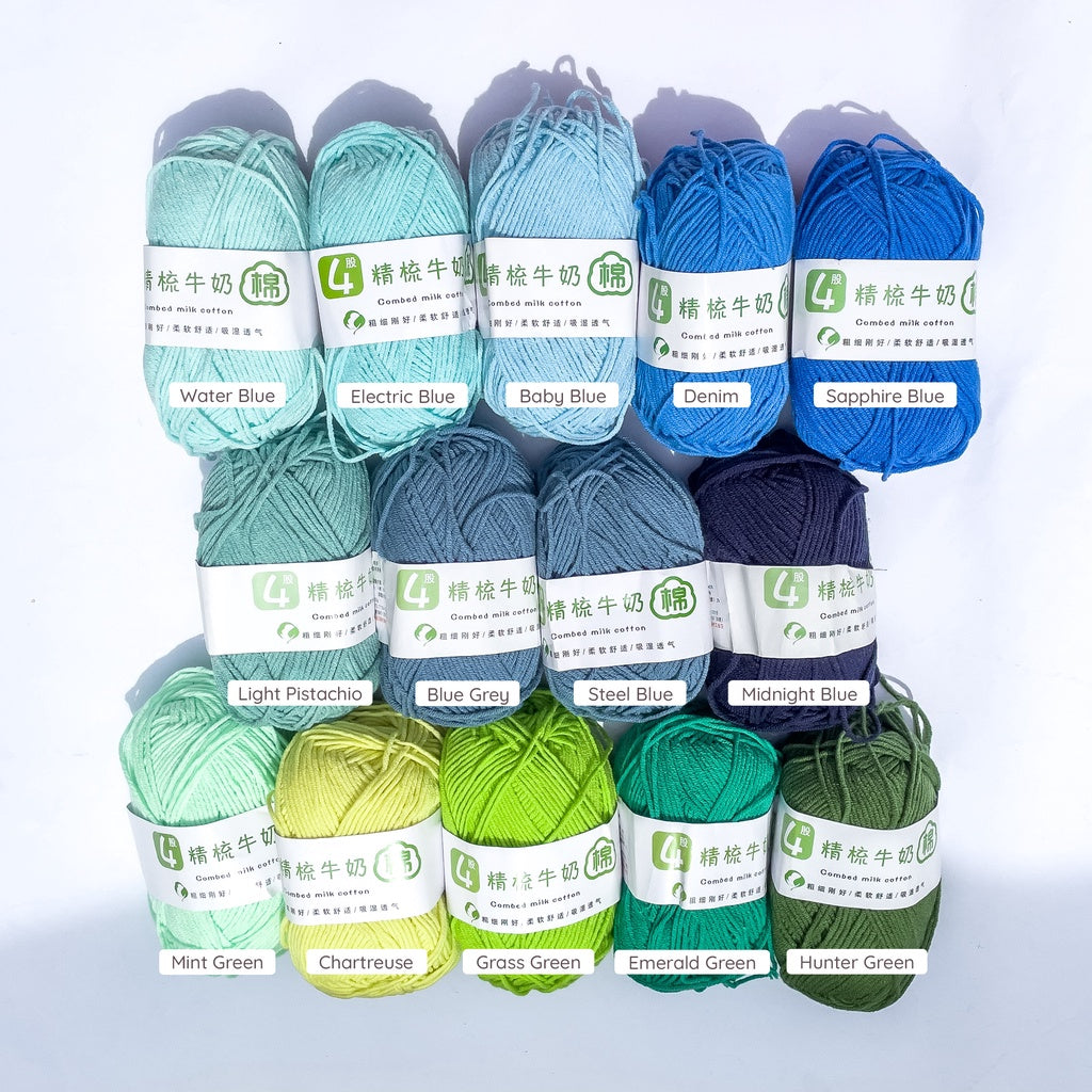 4ply Cotton-Acrylic Blend Yarn (60% Cotton, 40% Acrylic) Sport Combed Milk Cotton (50g) - 2 of 2