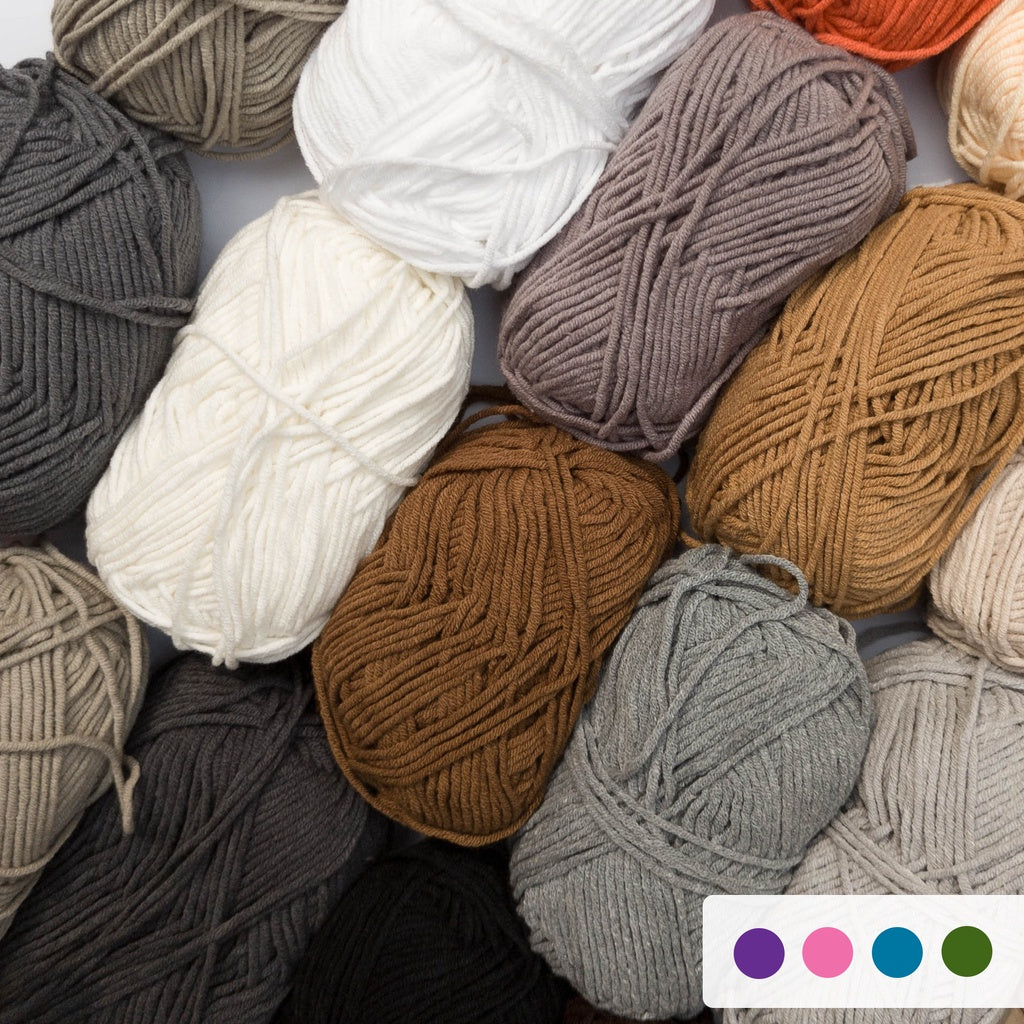 Cotton-Acrylic Blend Yarn (60% Cotton, 40% Acrylic) 5ply DK Combed Milk Cotton (50g) - 2 of 2