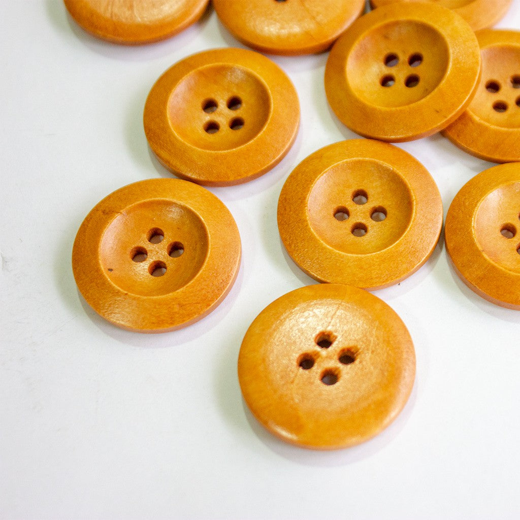 5pcs Wooden Buttons 4-Hole
