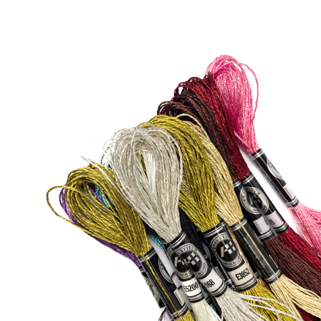 Metallic Embroidery Thread Embroidery Floss Embroidery Cross Stitch Airo DMC Codes - 6 strands (8m)