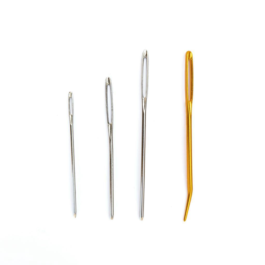 3pcs / 4pcs Blunt Large-eye Metal Tapestry Needles 5.2cm / 6cm / 7cm / Bent Tip Needle