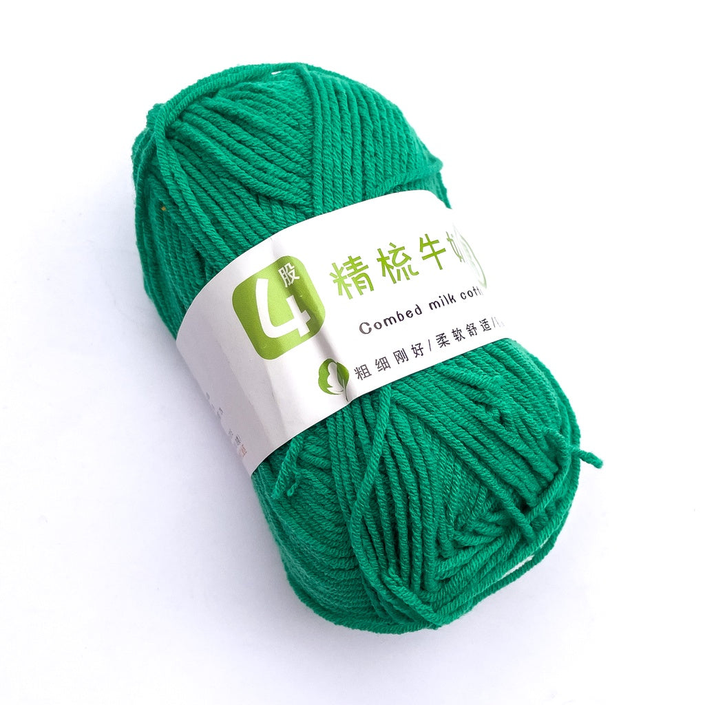 4ply Cotton-Acrylic Blend Yarn (60% Cotton, 40% Acrylic) Sport Combed Milk Cotton (50g) - 2 of 2