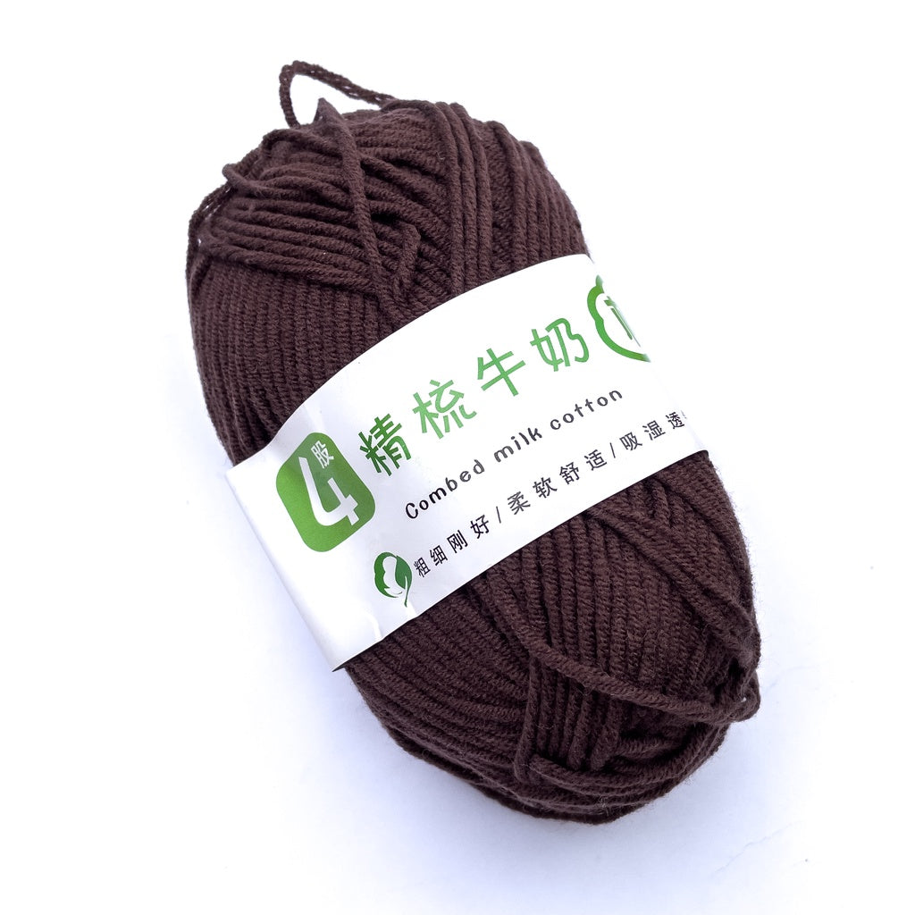 4ply Cotton-Acrylic Blend Yarn (60% Cotton, 40% Acrylic) Sport Combed Milk Cotton (50g) - 1 of 2