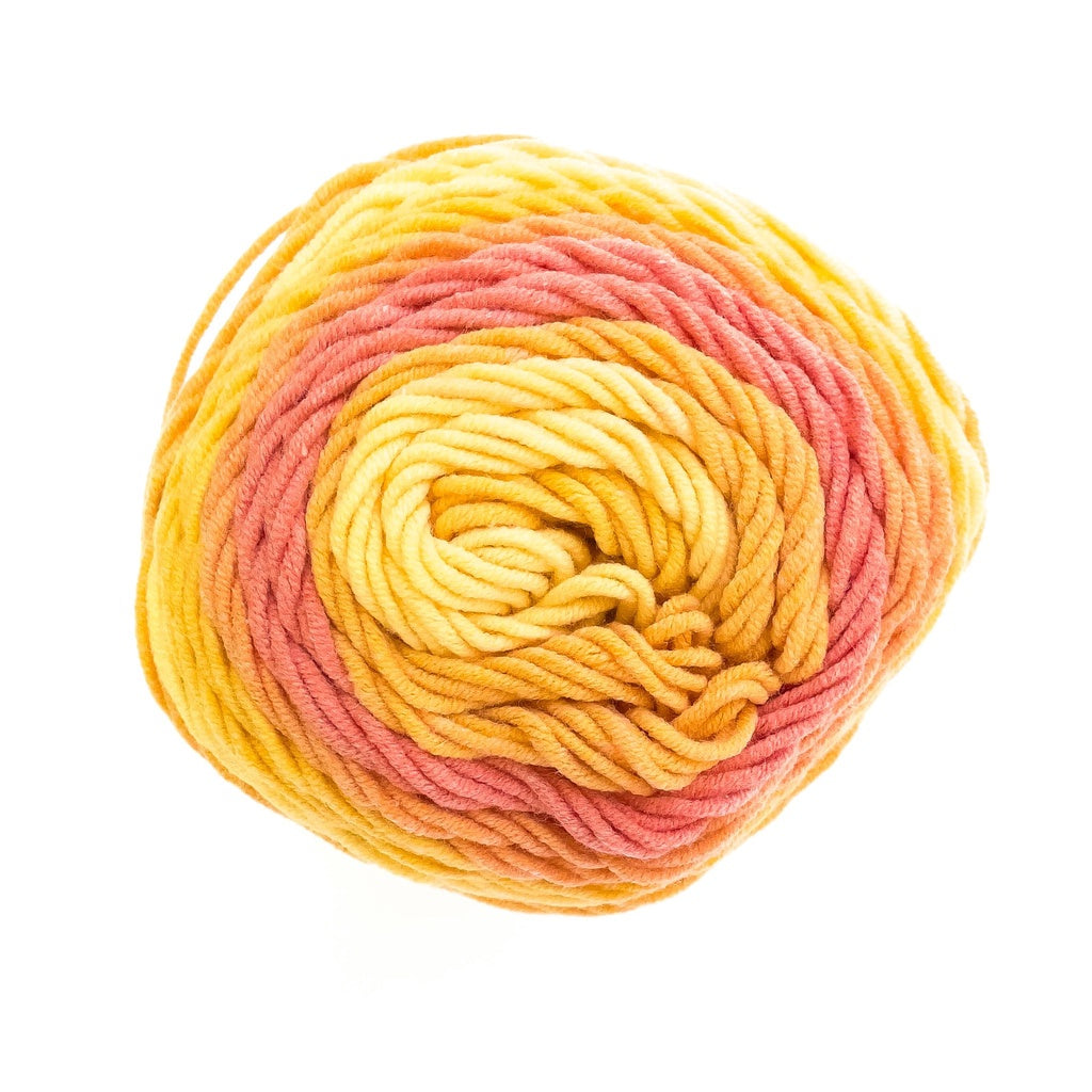 Rainbow Cotton Self-Striping Yarn Cotton-Acrylic Blend Yarn 5ply DK (100g) - Multicolor