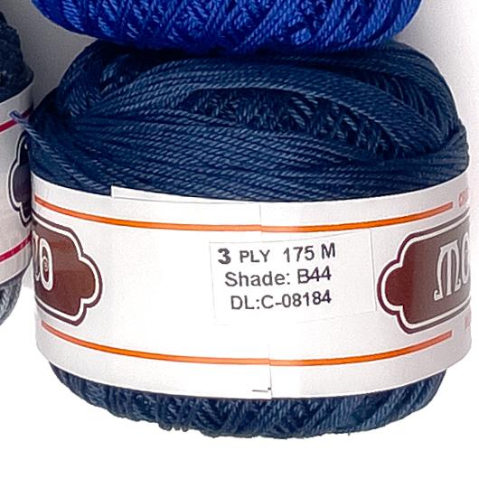 3ply Monaco Mercerized Crochet Cotton Thread Yarn 175m (40g)