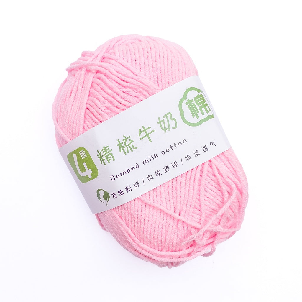 4ply Cotton-Acrylic Blend Yarn (60% Cotton, 40% Acrylic) Sport Combed Milk Cotton (50g) - 2 of 2