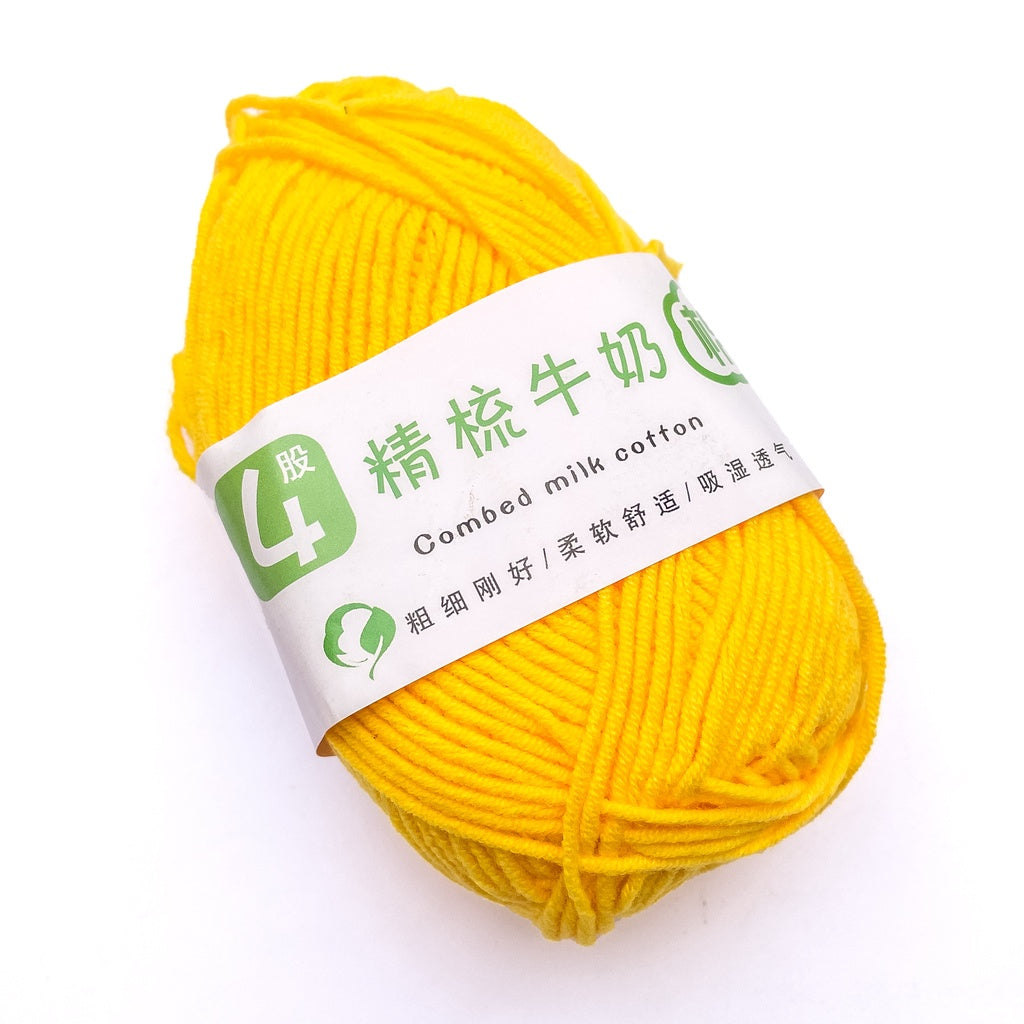 4ply Cotton-Acrylic Blend Yarn (60% Cotton, 40% Acrylic) Sport Combed Milk Cotton (50g) - 1 of 2