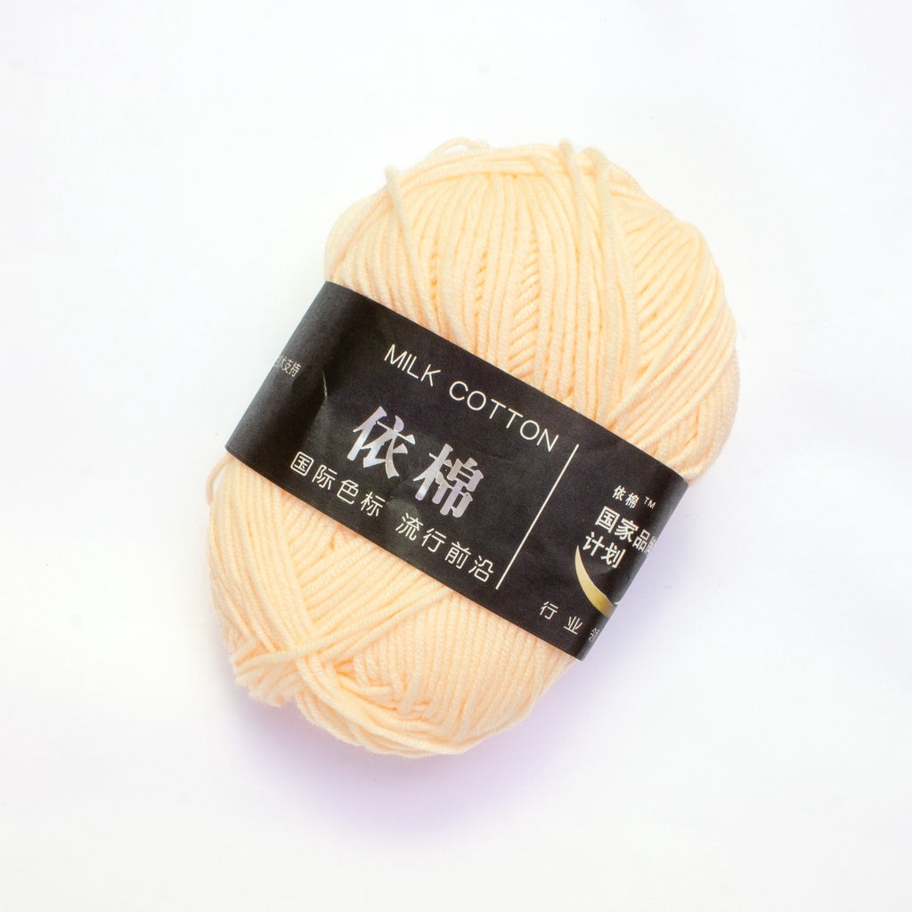 4ply Milk Cotton Crochet and Knitting Yarn Premium Soft Acrylic Polyester Blend - 1 of 4